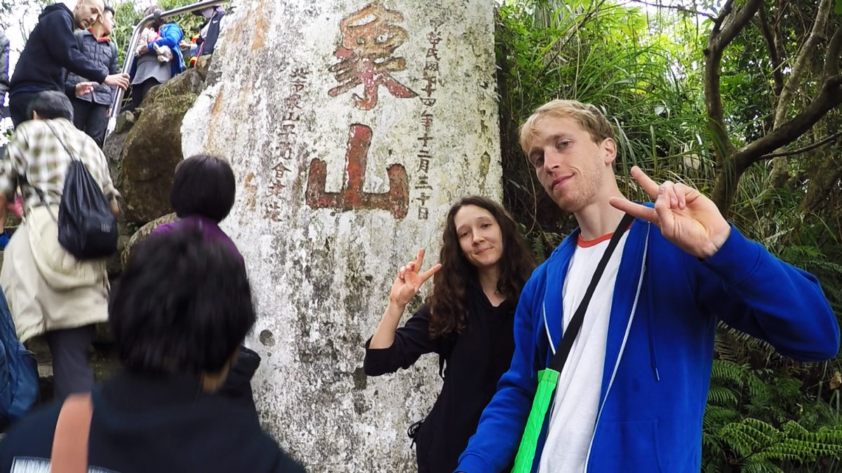 elephant mountain stone selfie