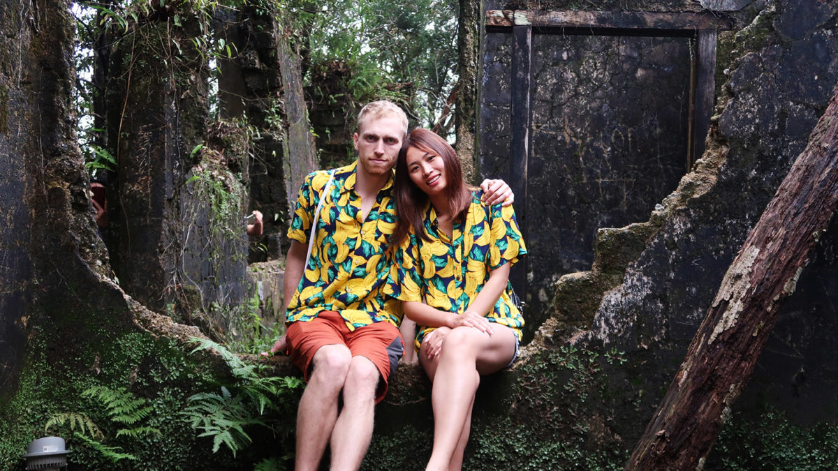 cruise thuong ba na hills banana shirt couple look