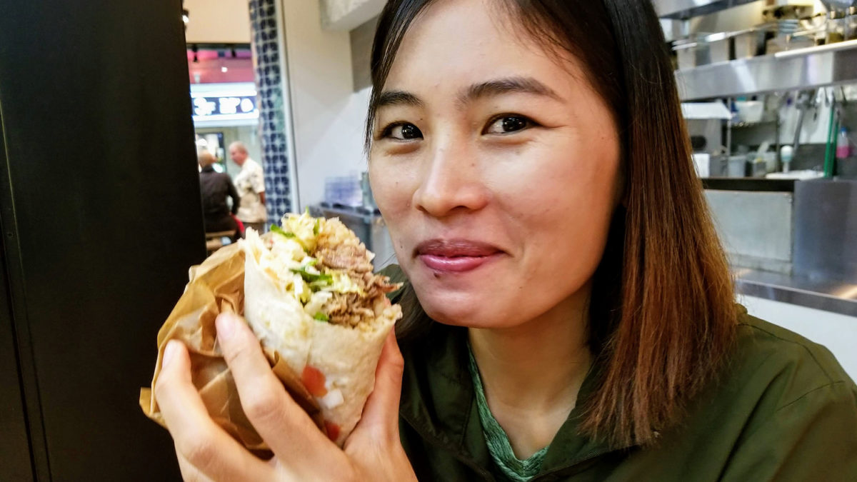 giant burrito happy wife