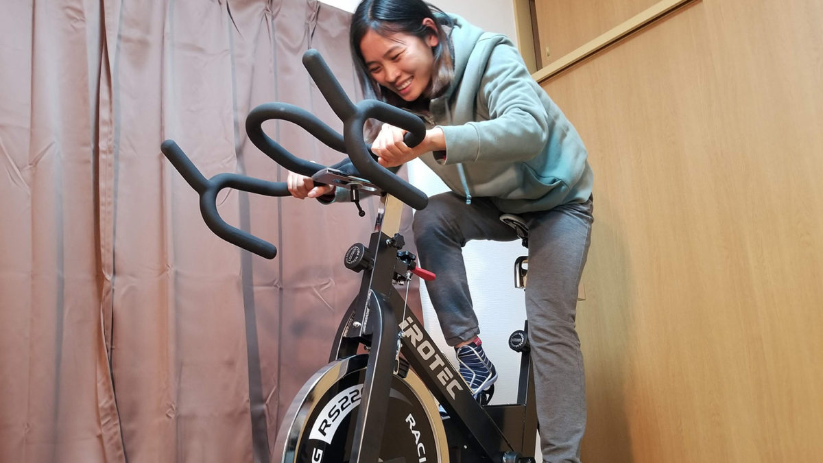 irotec スピンバイク spin bike assembly japanese apartment